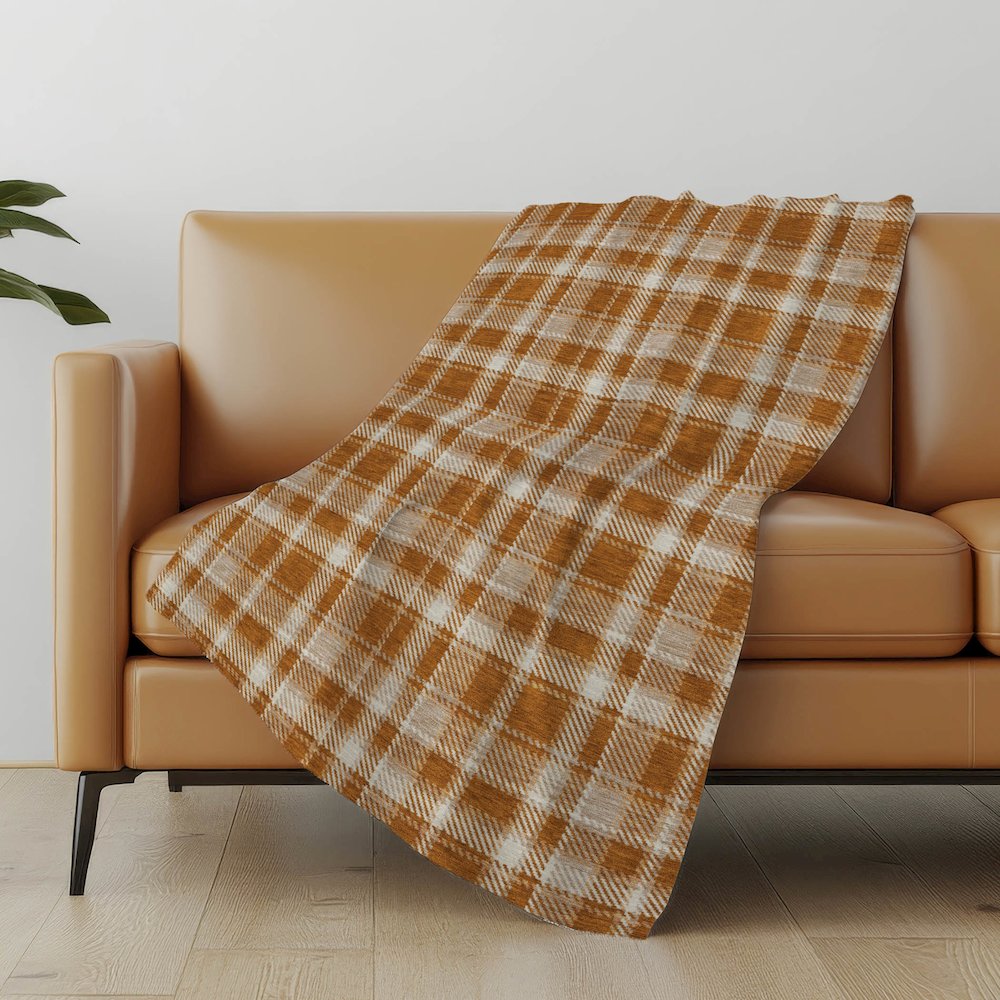 Premium Machine Washable ASB563 Paprika 50" x 70" Sherpa Throw Blanket. Picture 5