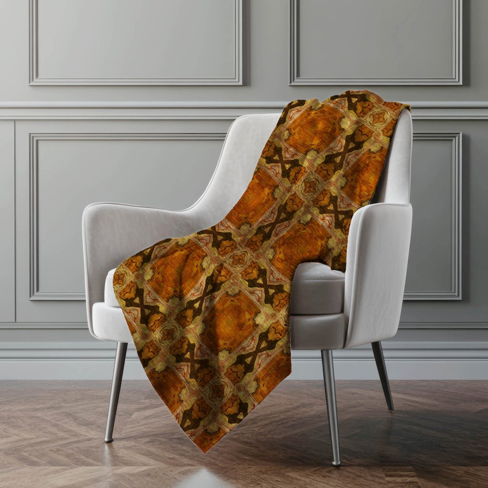 Premium Machine Washable ASB564 Paprika 50" x 70" Sherpa Throw Blanket. Picture 4