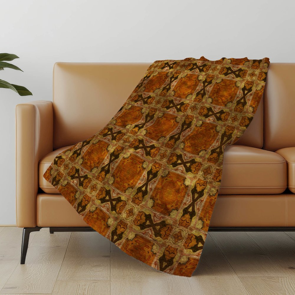 Premium Machine Washable ASB564 Paprika 50" x 70" Sherpa Throw Blanket. Picture 5