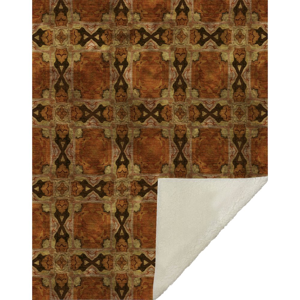 Premium Machine Washable ASB564 Paprika 50" x 70" Sherpa Throw Blanket. Picture 1