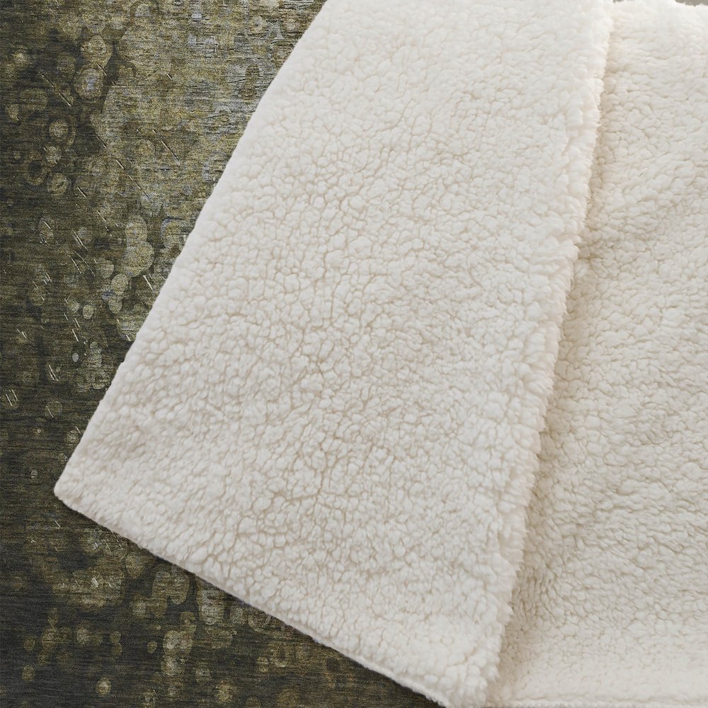 Premium Machine Washable ASB565 Brown 50" x 70" Sherpa Throw Blanket. Picture 2