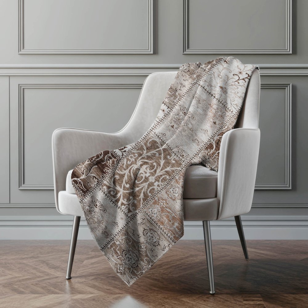 Premium Machine Washable ASB566 Beige 50" x 70" Sherpa Throw Blanket. Picture 4