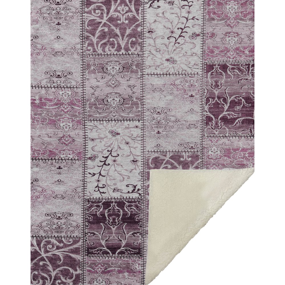 Premium Machine Washable ASB566 Burgundy 50" x 70" Sherpa Throw Blanket. Picture 1