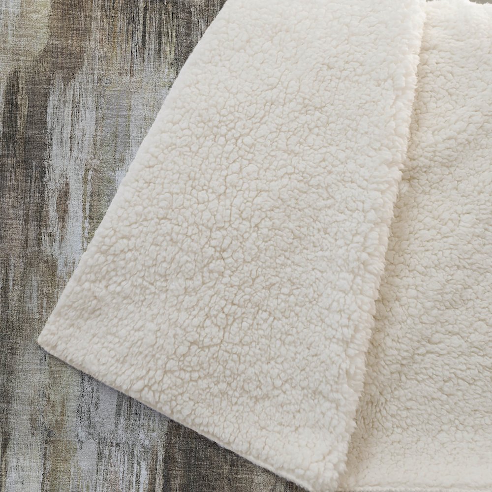 Premium Machine Washable ASB567 Chocolate 50" x 70" Sherpa Throw Blanket. Picture 2