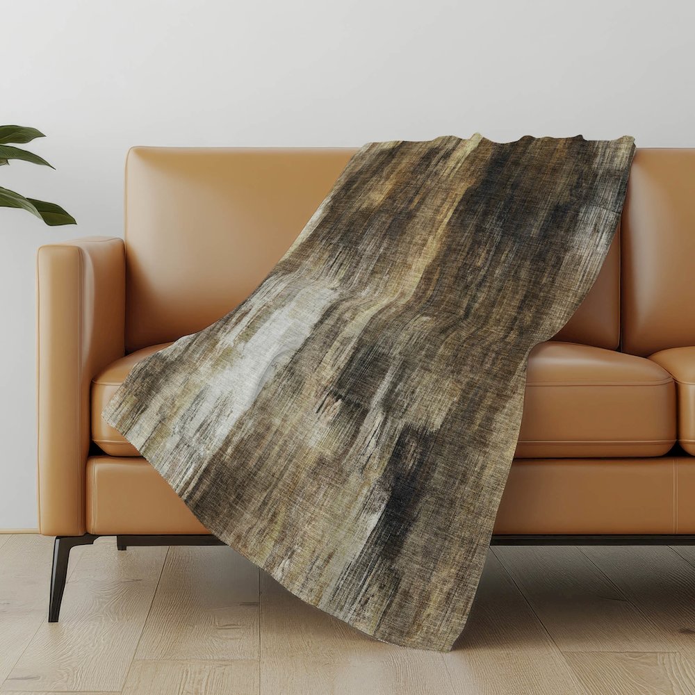 Premium Machine Washable ASB567 Chocolate 50" x 70" Sherpa Throw Blanket. Picture 5
