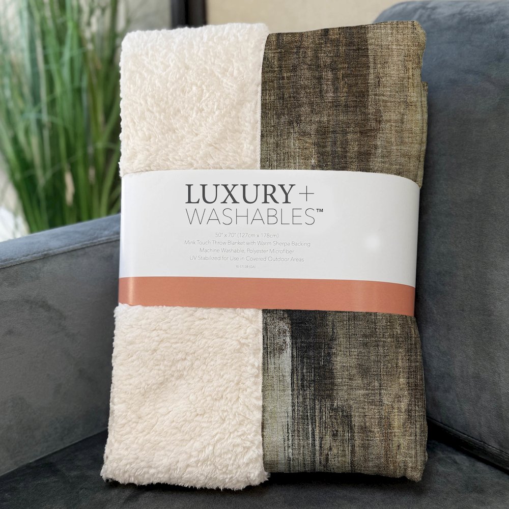 Premium Machine Washable ASB567 Chocolate 50" x 70" Sherpa Throw Blanket. Picture 3
