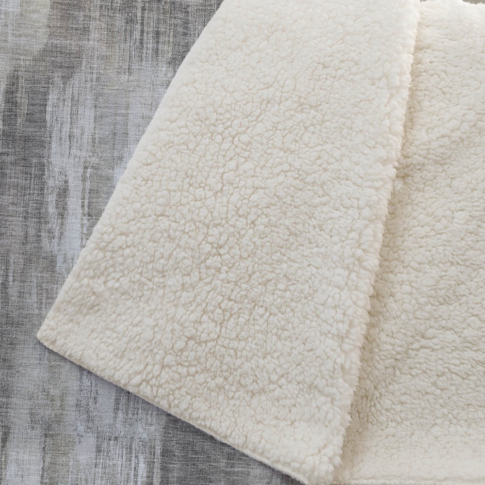 Premium Machine Washable ASB567 Taupe 50" x 70" Sherpa Throw Blanket. Picture 2