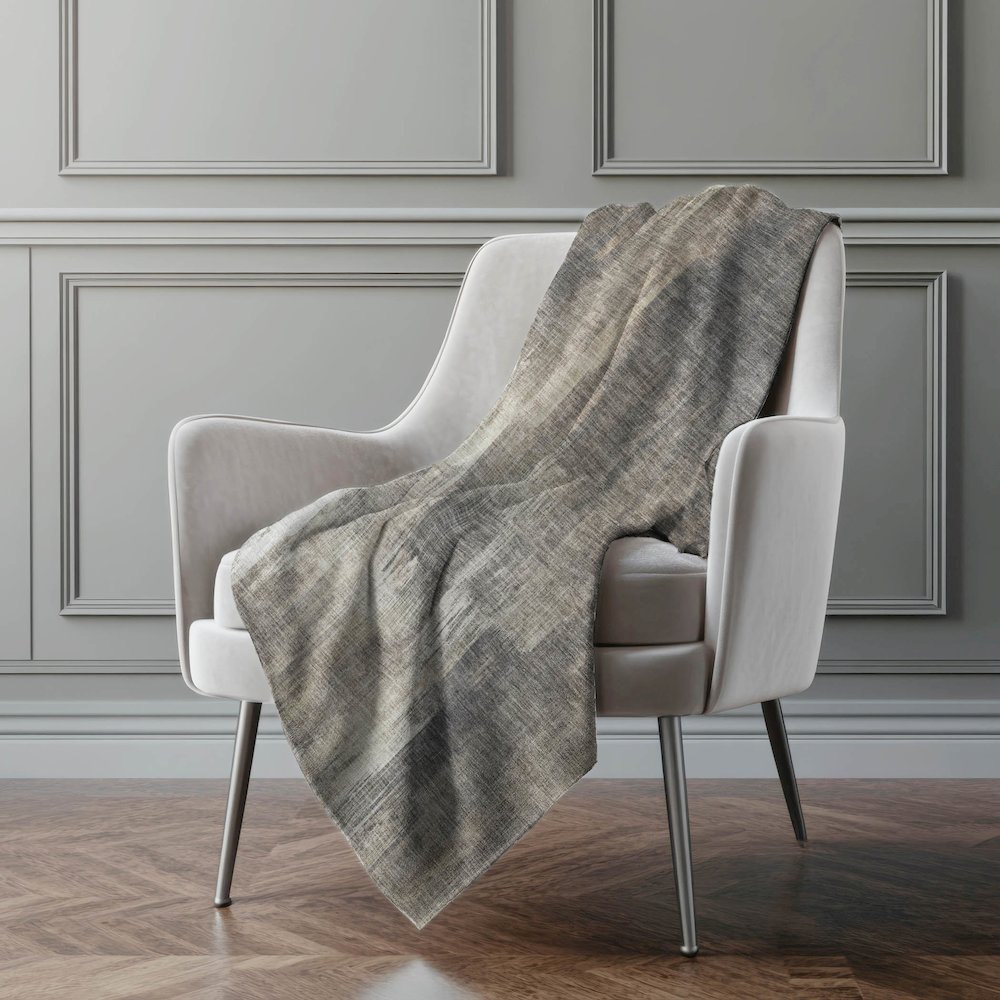 Premium Machine Washable ASB567 Taupe 50" x 70" Sherpa Throw Blanket. Picture 4