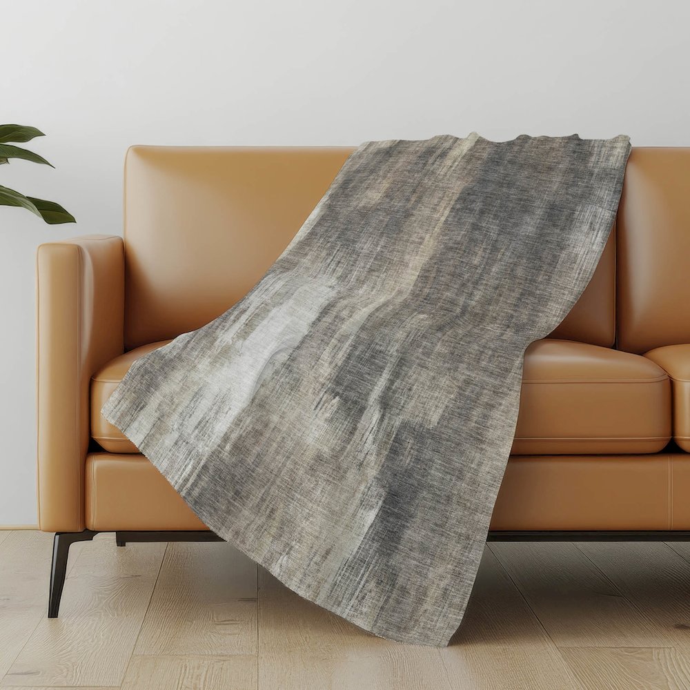 Premium Machine Washable ASB567 Taupe 50" x 70" Sherpa Throw Blanket. Picture 5