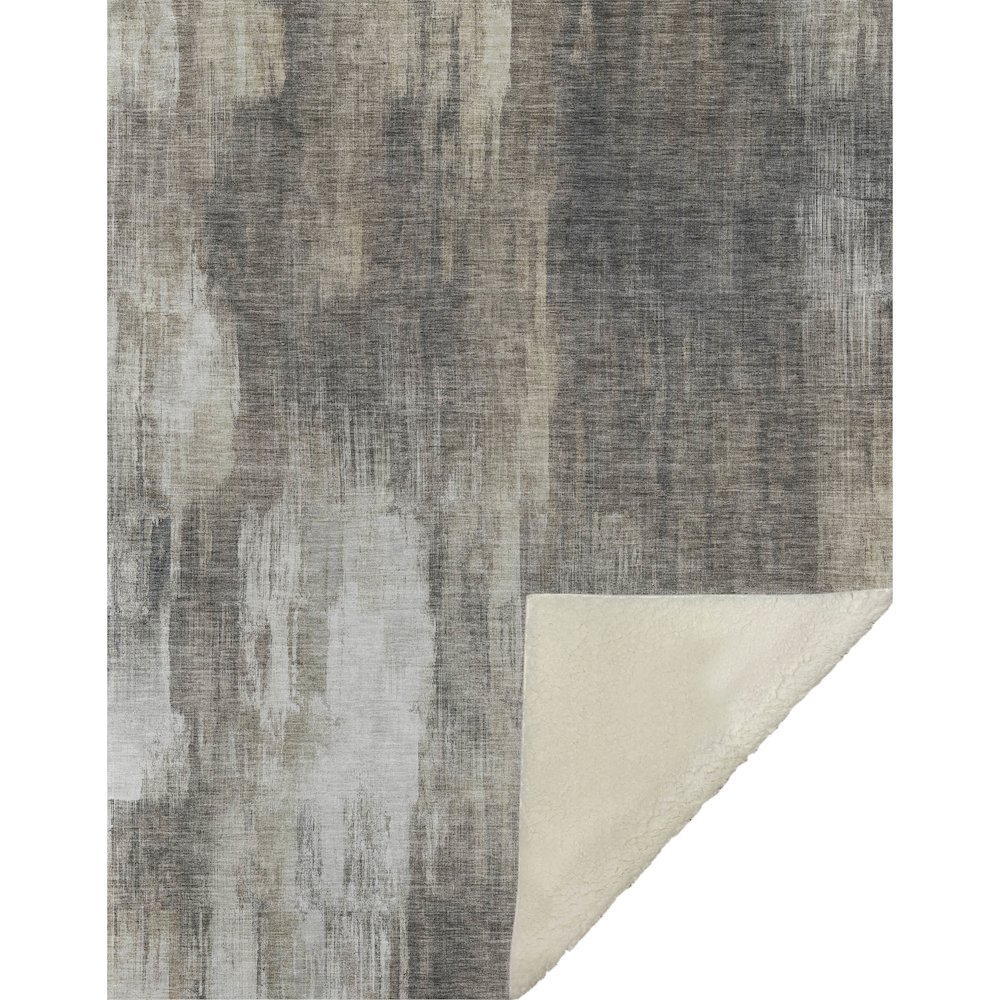 Premium Machine Washable ASB567 Taupe 50" x 70" Sherpa Throw Blanket. Picture 1
