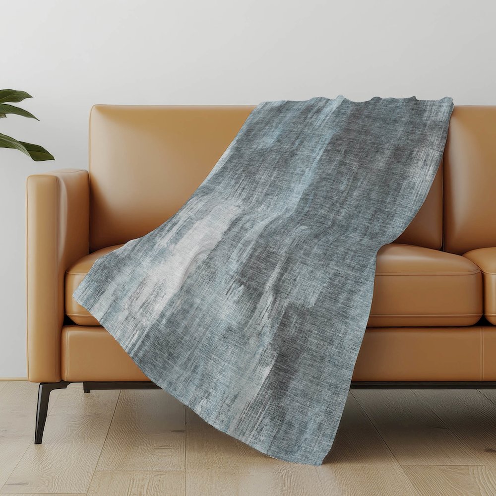 Premium Machine Washable ASB567 Teal 50" x 70" Sherpa Throw Blanket. Picture 5