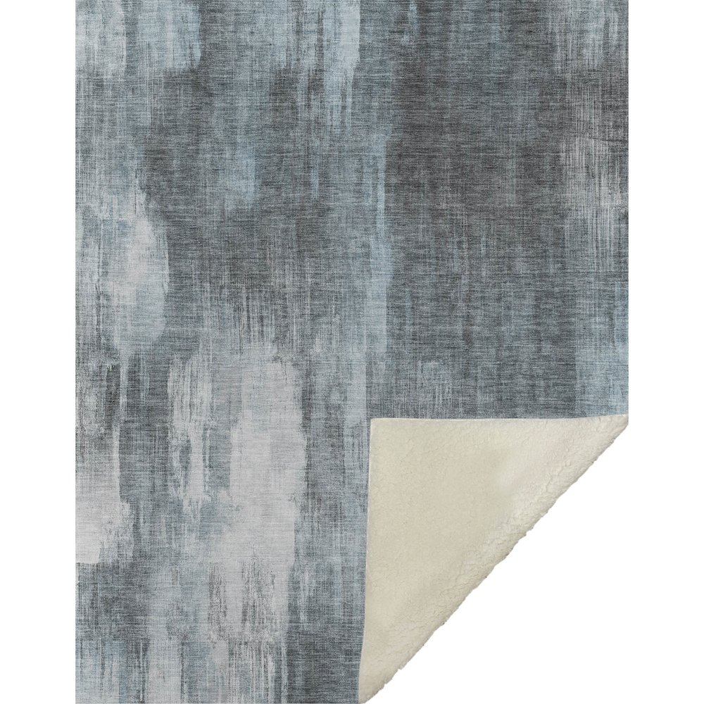 Premium Machine Washable ASB567 Teal 50" x 70" Sherpa Throw Blanket. Picture 1