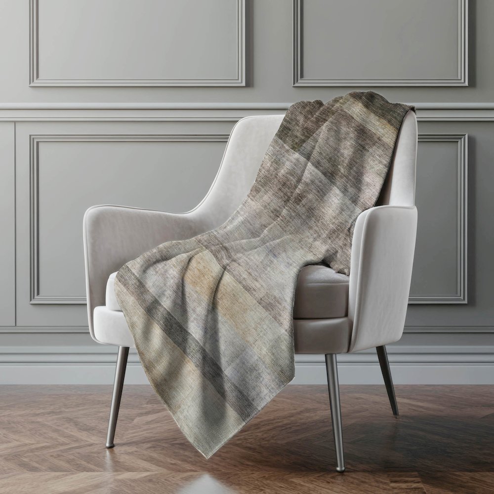Premium Machine Washable ASB568 Brown 50" x 70" Sherpa Throw Blanket. Picture 4