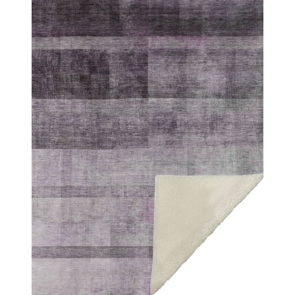 Premium Machine Washable ASB568 Purple 50" x 70" Sherpa Throw Blanket. Picture 1