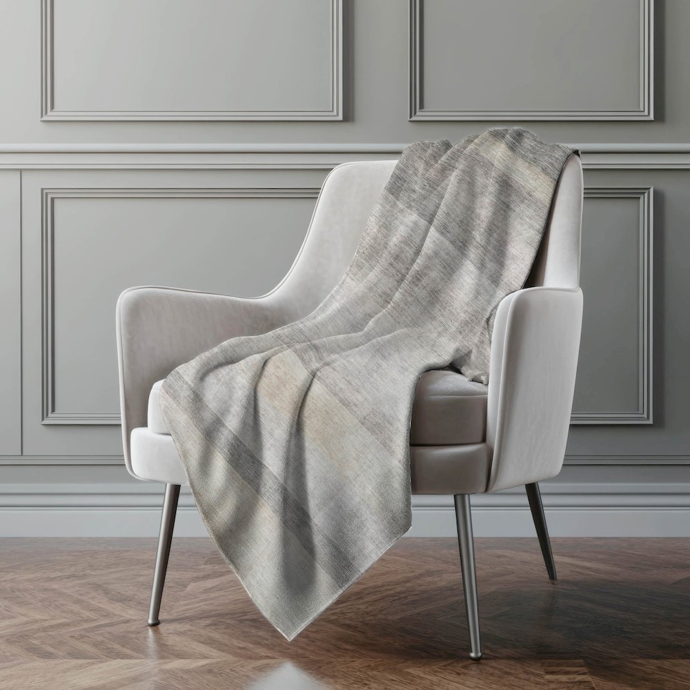 Premium Machine Washable ASB568 Taupe 50" x 70" Sherpa Throw Blanket. Picture 4