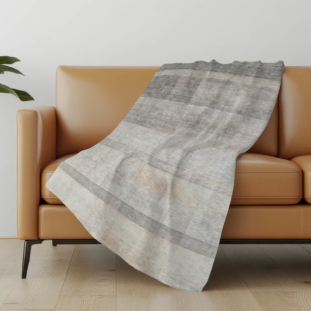 Premium Machine Washable ASB568 Taupe 50" x 70" Sherpa Throw Blanket. Picture 5
