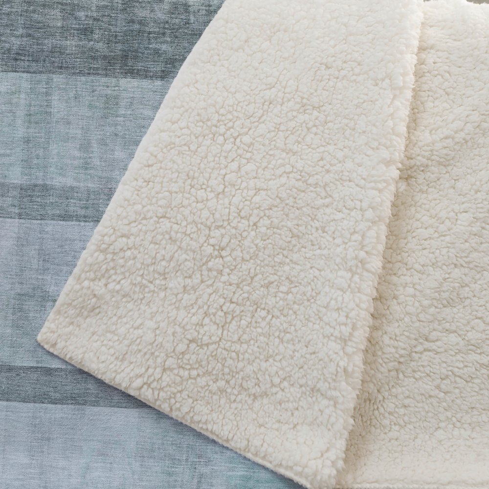 Premium Machine Washable ASB568 Teal 50" x 70" Sherpa Throw Blanket. Picture 2