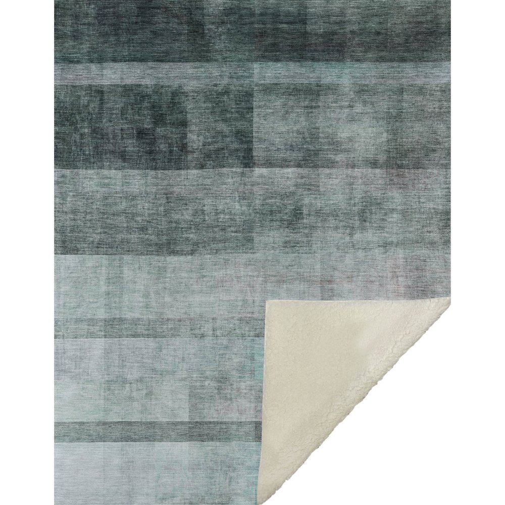 Premium Machine Washable ASB568 Teal 50" x 70" Sherpa Throw Blanket. Picture 1