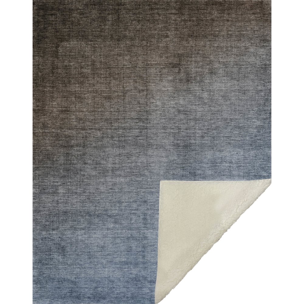 Premium Machine Washable ASB569 Chocolate 50" x 70" Sherpa Throw Blanket. Picture 1
