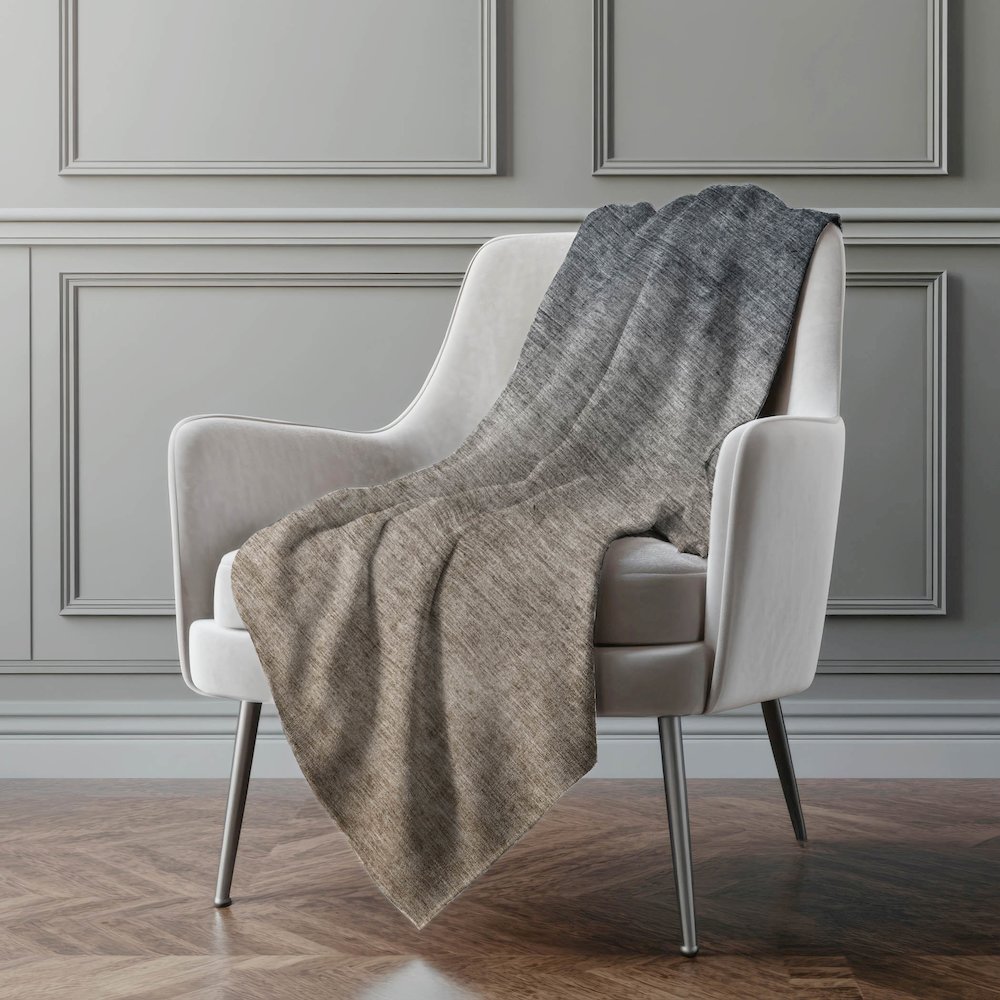 Premium Machine Washable ASB569 Gray 50" x 70" Sherpa Throw Blanket. Picture 4
