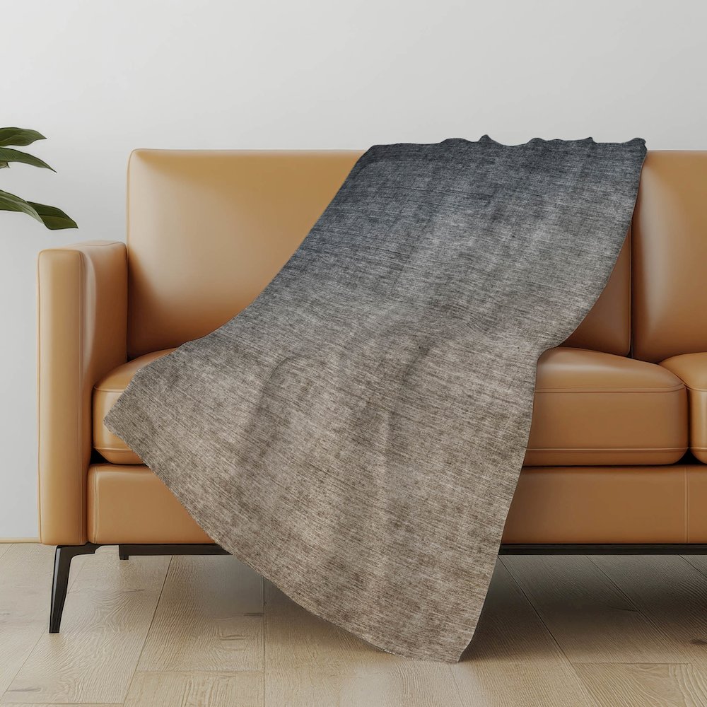 Premium Machine Washable ASB569 Gray 50" x 70" Sherpa Throw Blanket. Picture 5