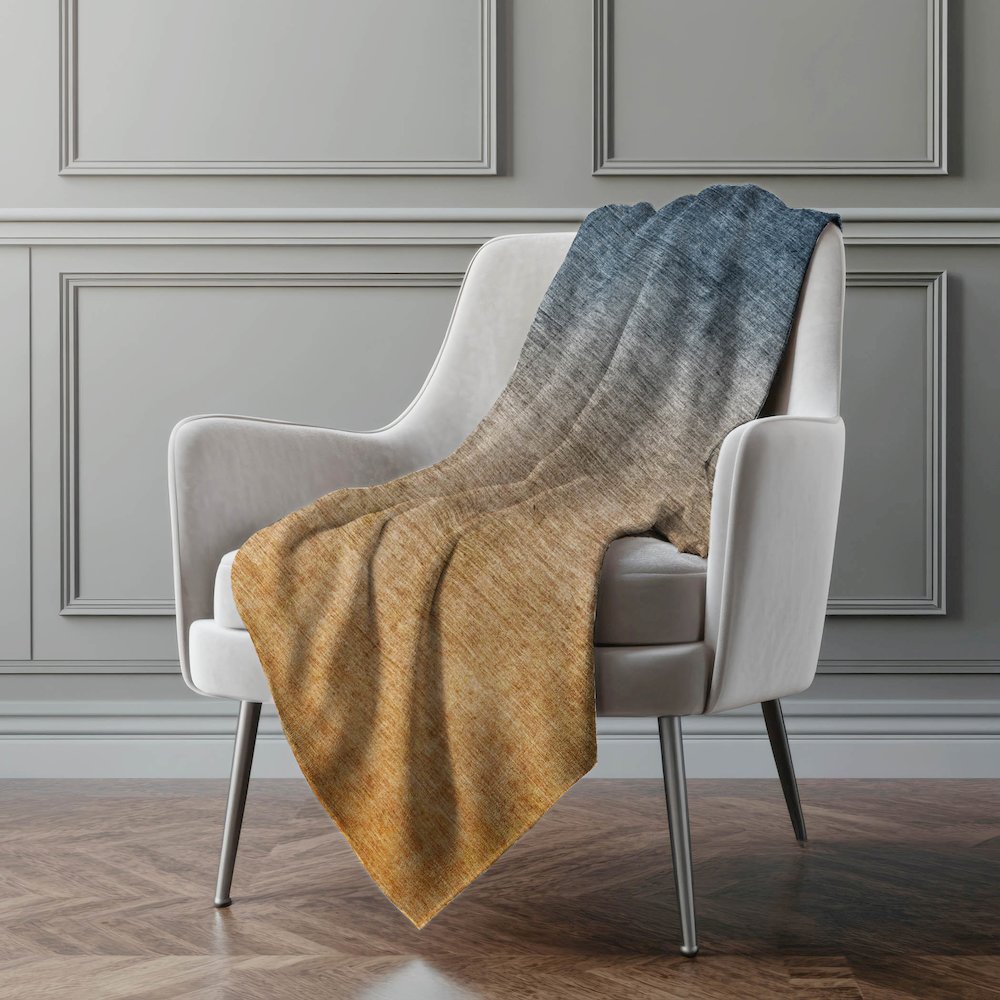 Premium Machine Washable ASB569 Navy 50" x 70" Sherpa Throw Blanket. Picture 4