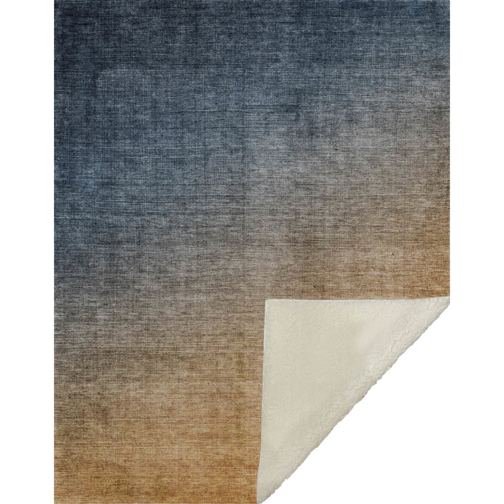 Premium Machine Washable ASB569 Navy 50" x 70" Sherpa Throw Blanket. Picture 1