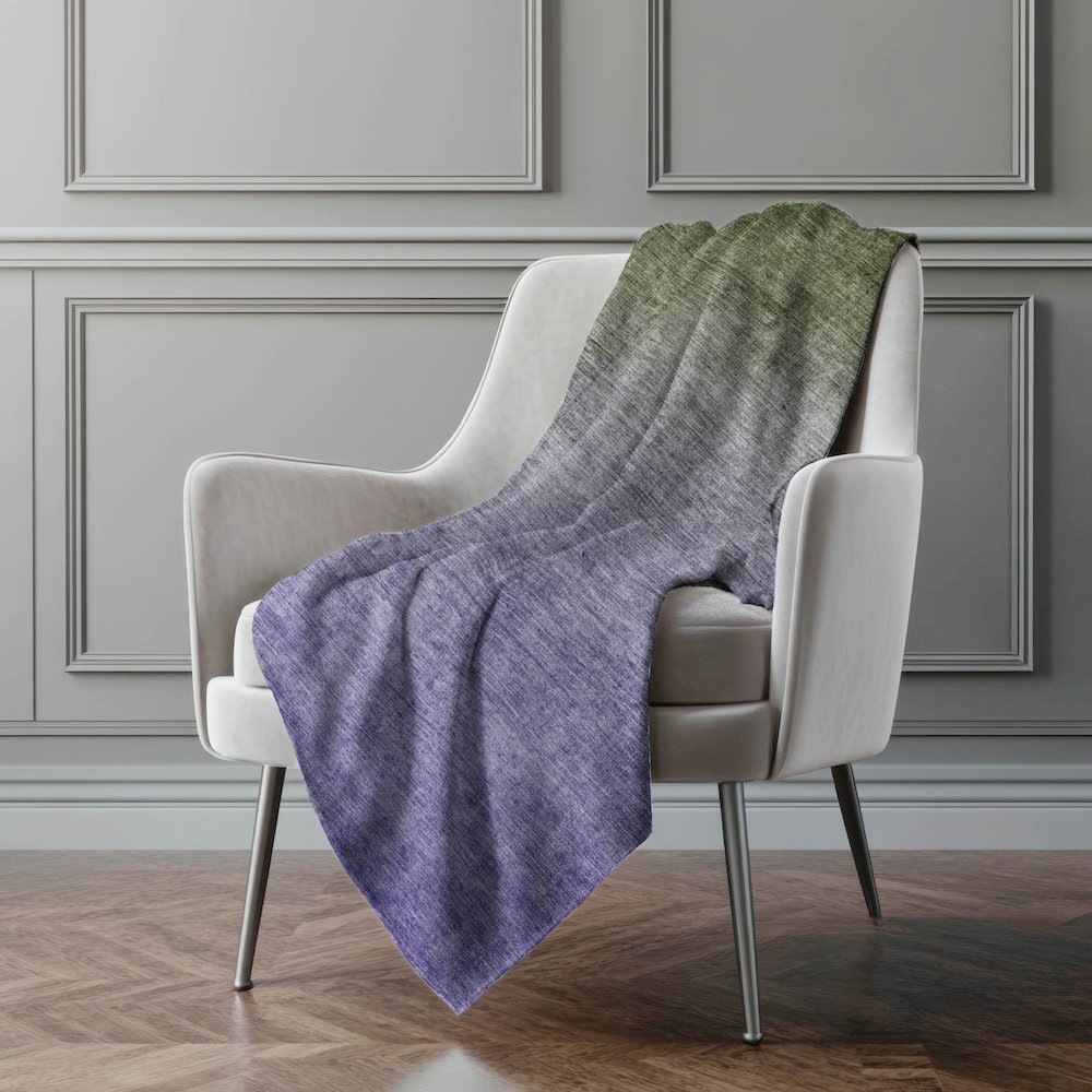 Premium Machine Washable ASB569 Olive 50" x 70" Sherpa Throw Blanket. Picture 4