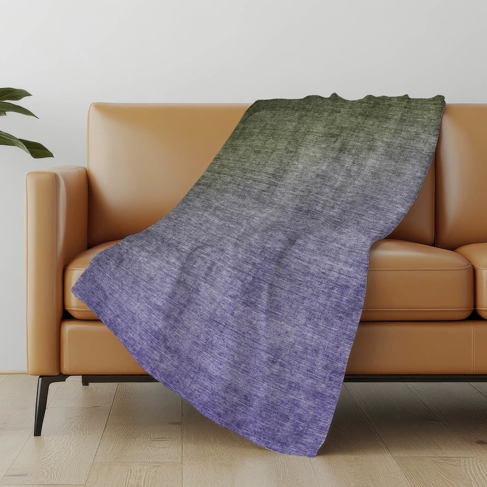 Premium Machine Washable ASB569 Olive 50" x 70" Sherpa Throw Blanket. Picture 5