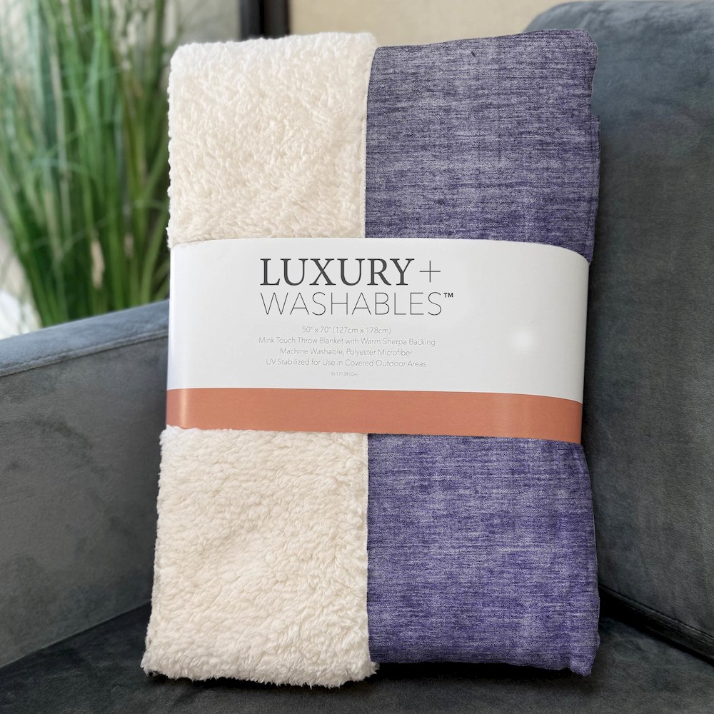 Premium Machine Washable ASB569 Olive 50" x 70" Sherpa Throw Blanket. Picture 3