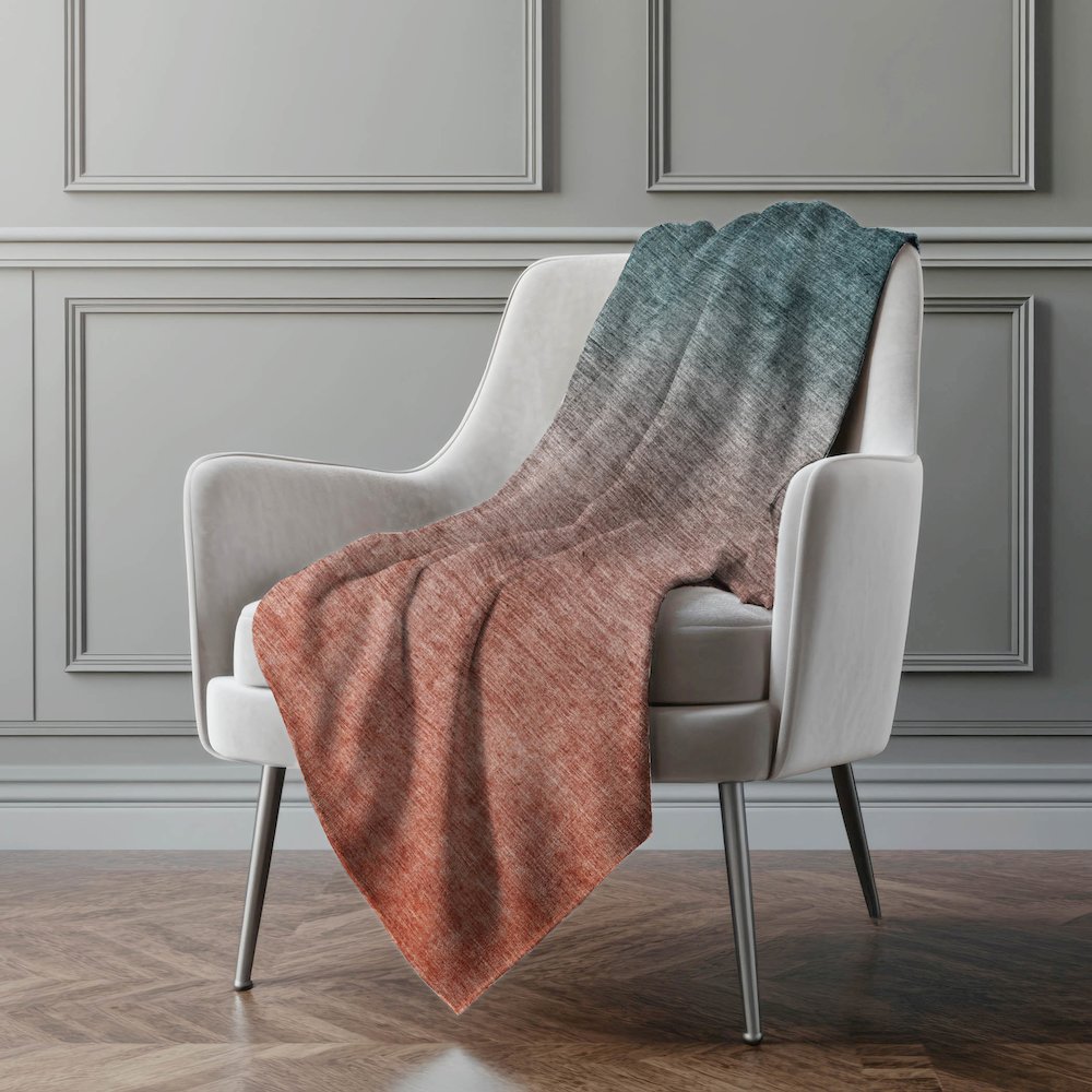 Premium Machine Washable ASB569 Teal 50" x 70" Sherpa Throw Blanket. Picture 4
