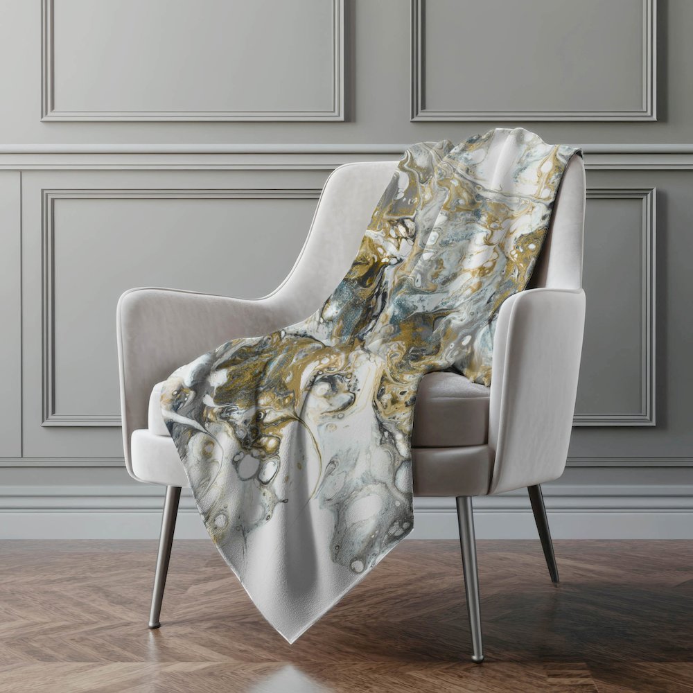 Premium Machine Washable ASB56 Smoke 50" x 70" Sherpa Throw Blanket. Picture 5