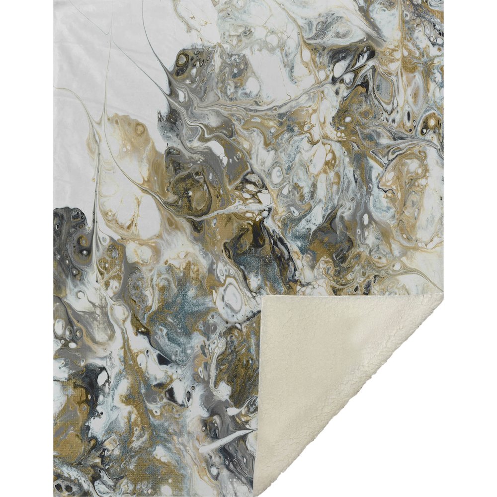 Premium Machine Washable ASB56 Smoke 50" x 70" Sherpa Throw Blanket. Picture 1