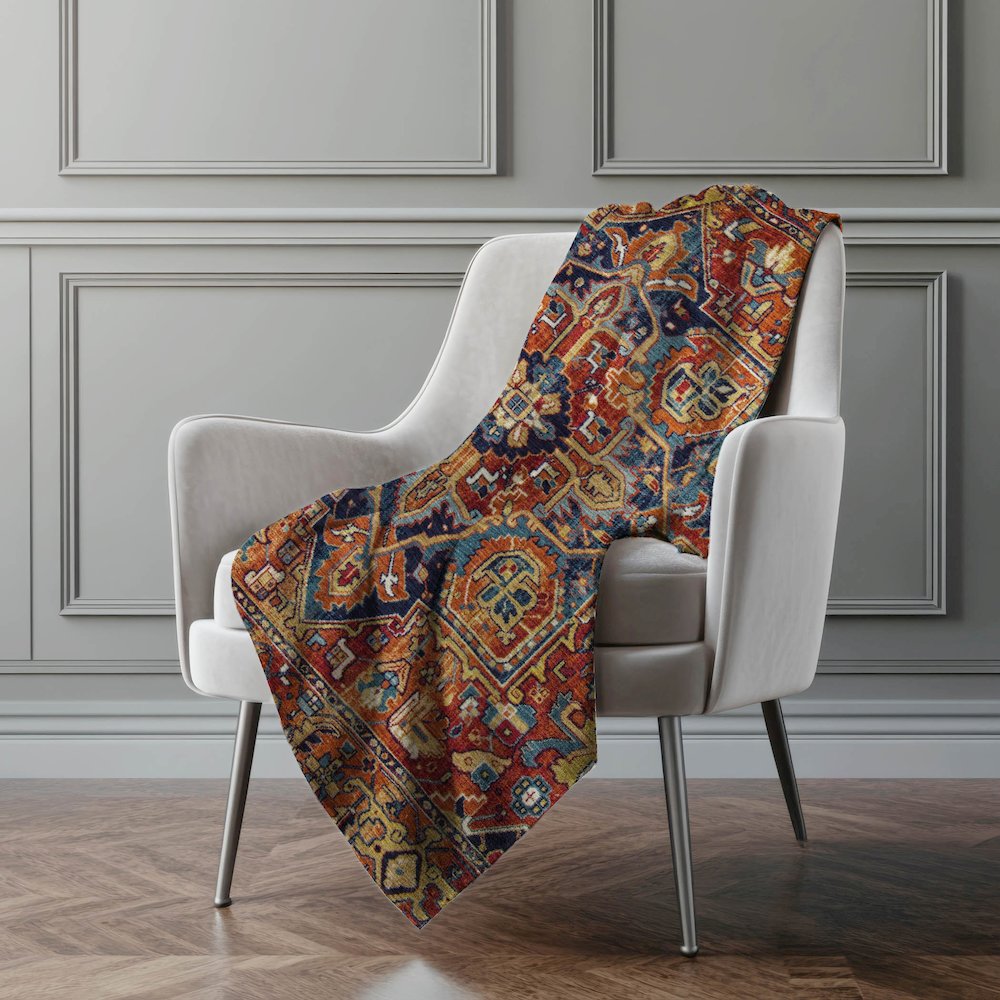 Premium Machine Washable ASB570 Paprika 50" x 70" Sherpa Throw Blanket. Picture 4