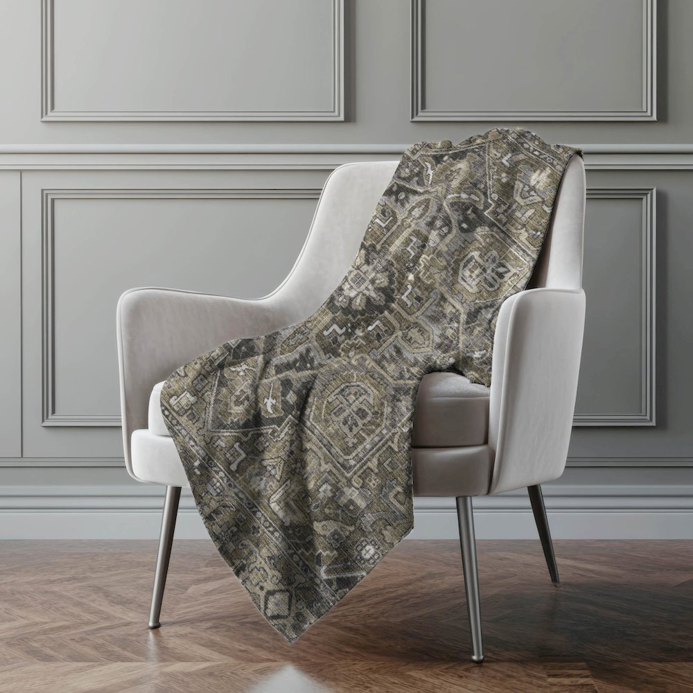Premium Machine Washable ASB570 Taupe 50" x 70" Sherpa Throw Blanket. Picture 4
