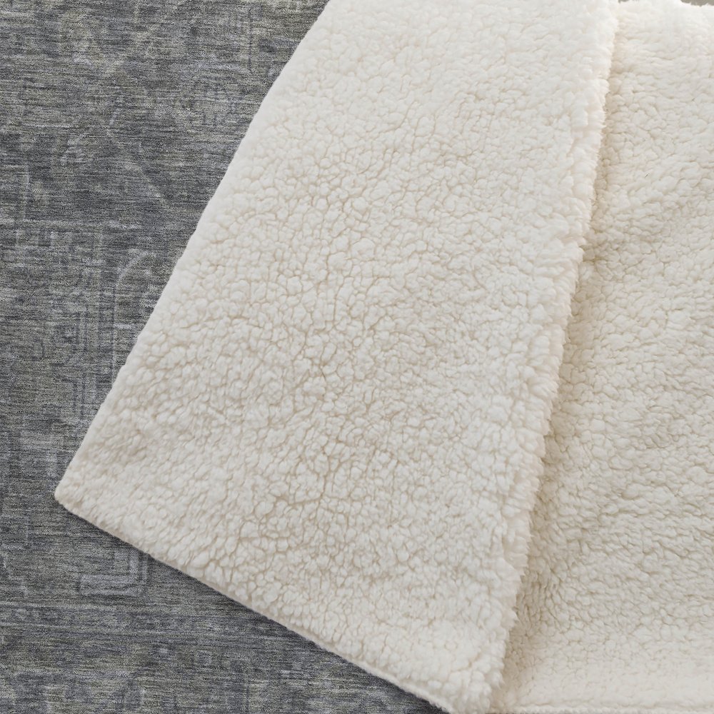 Premium Machine Washable ASB571 Mocha 50" x 70" Sherpa Throw Blanket. Picture 2