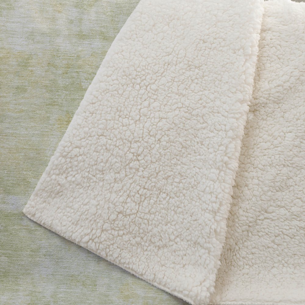 Premium Machine Washable ASB573 Gold 50" x 70" Sherpa Throw Blanket. Picture 2
