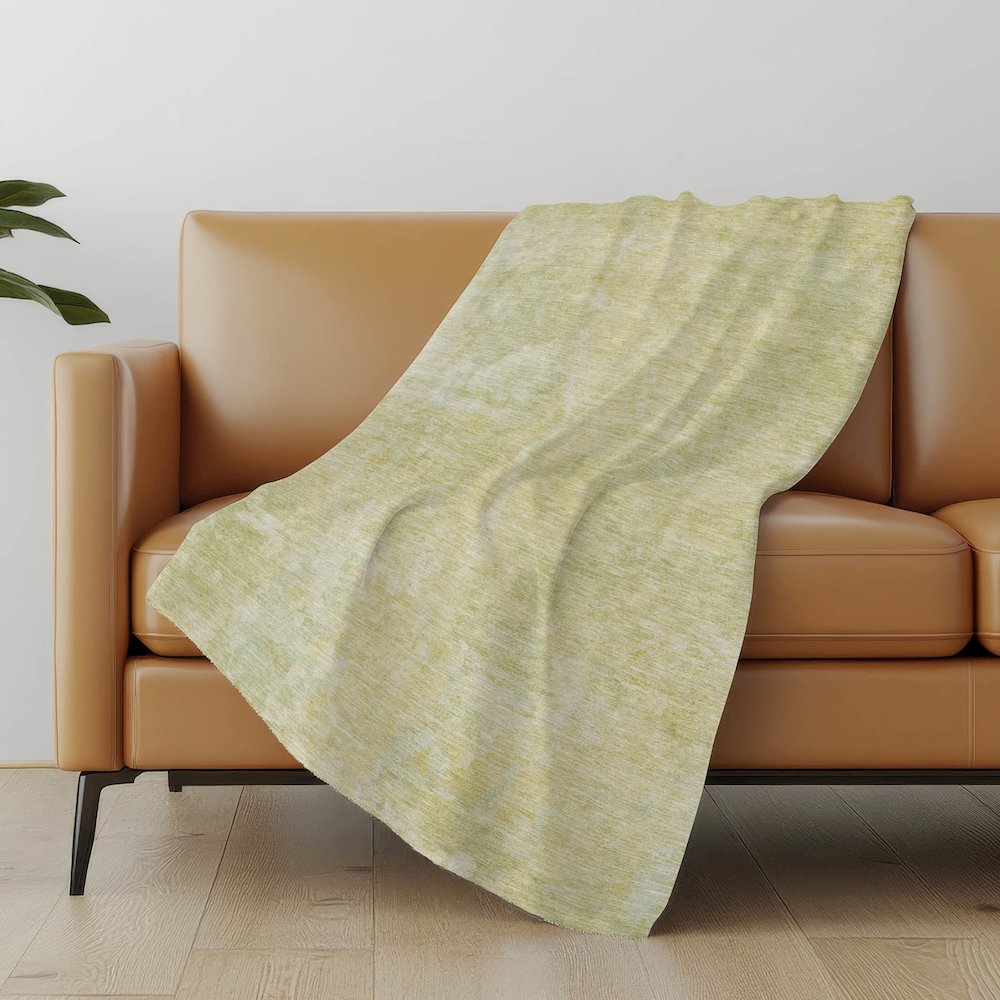 Premium Machine Washable ASB573 Gold 50" x 70" Sherpa Throw Blanket. Picture 5