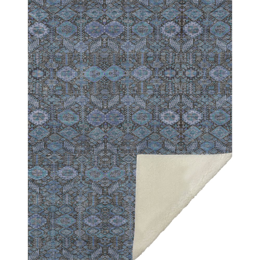 Premium Machine Washable ASB574 Teal 50" x 70" Sherpa Throw Blanket. Picture 1