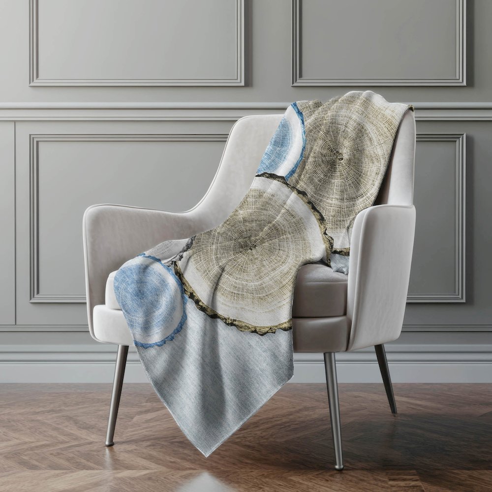 Premium Machine Washable ASB575 Blue 50" x 70" Sherpa Throw Blanket. Picture 4