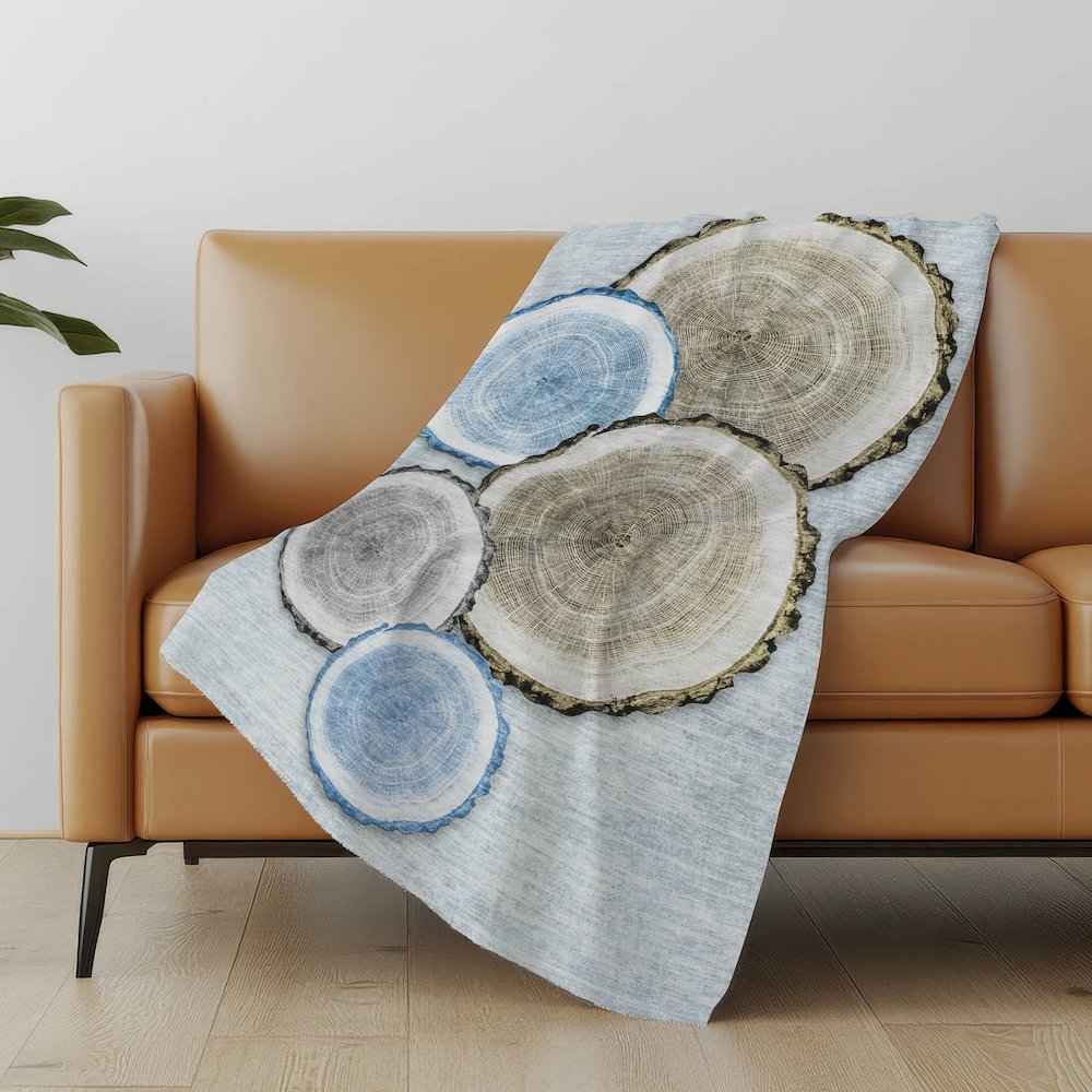 Premium Machine Washable ASB575 Blue 50" x 70" Sherpa Throw Blanket. Picture 5