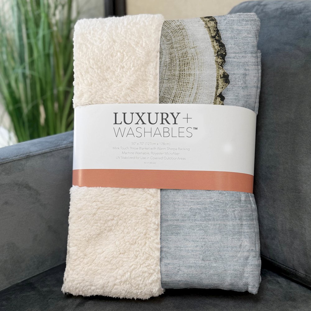Premium Machine Washable ASB575 Blue 50" x 70" Sherpa Throw Blanket. Picture 3