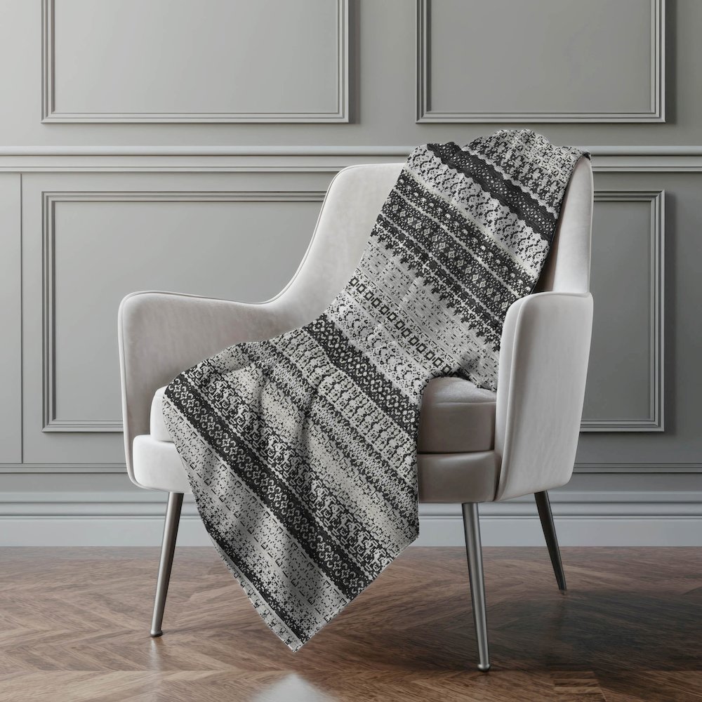 Premium Machine Washable ASB576 Black 50" x 70" Sherpa Throw Blanket. Picture 4