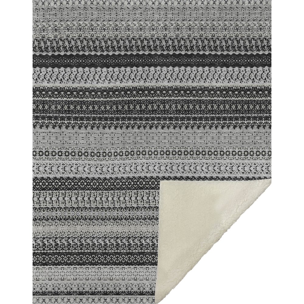 Premium Machine Washable ASB576 Black 50" x 70" Sherpa Throw Blanket. Picture 1