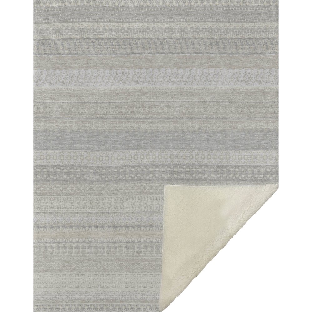 Premium Machine Washable ASB576 Ivory 50" x 70" Sherpa Throw Blanket. Picture 1