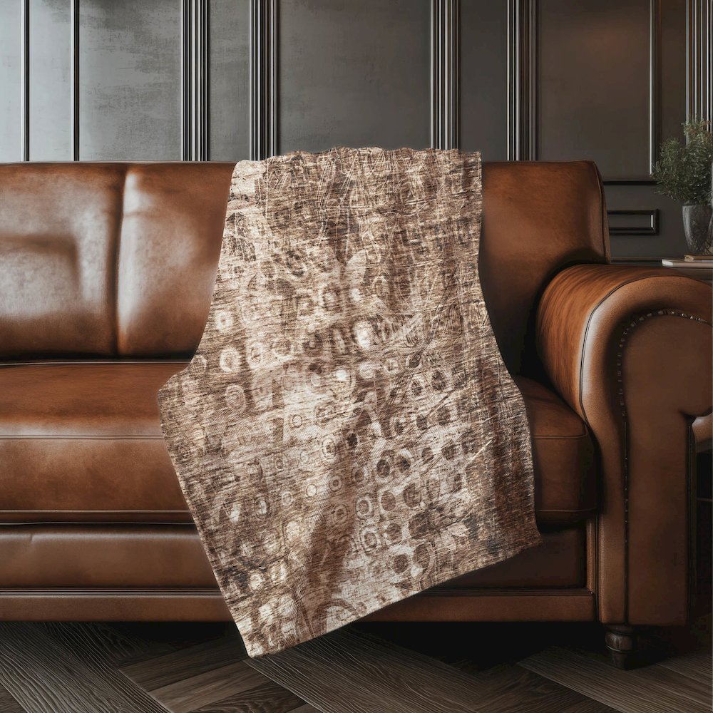 Premium Machine Washable ASB577 Chocolate 50" x 70" Sherpa Throw Blanket. Picture 4