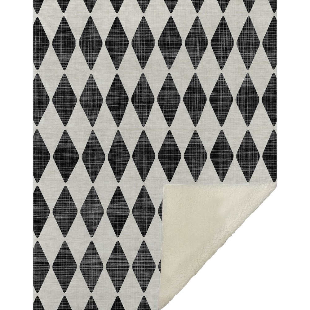 Premium Machine Washable ASB578 Black 50" x 70" Sherpa Throw Blanket. Picture 1
