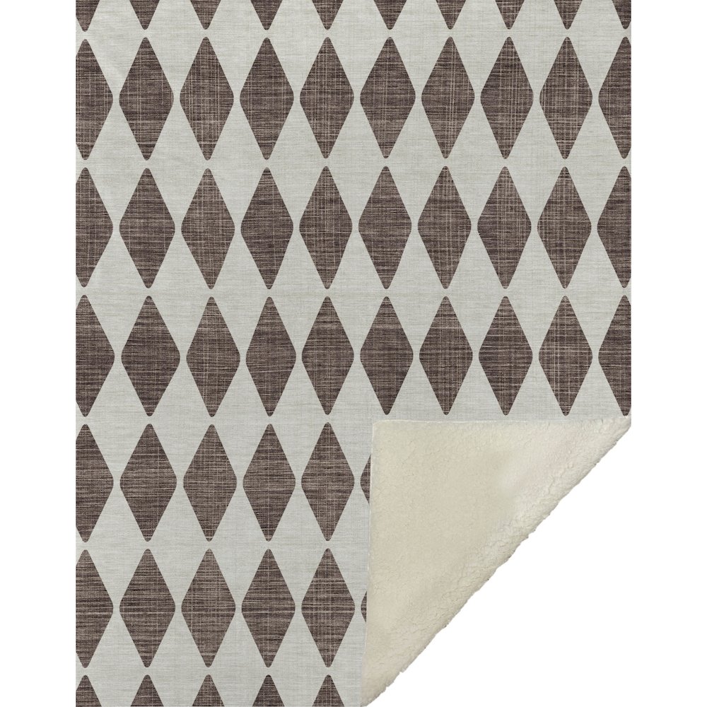 Premium Machine Washable ASB578 Brown 50" x 70" Sherpa Throw Blanket. Picture 1