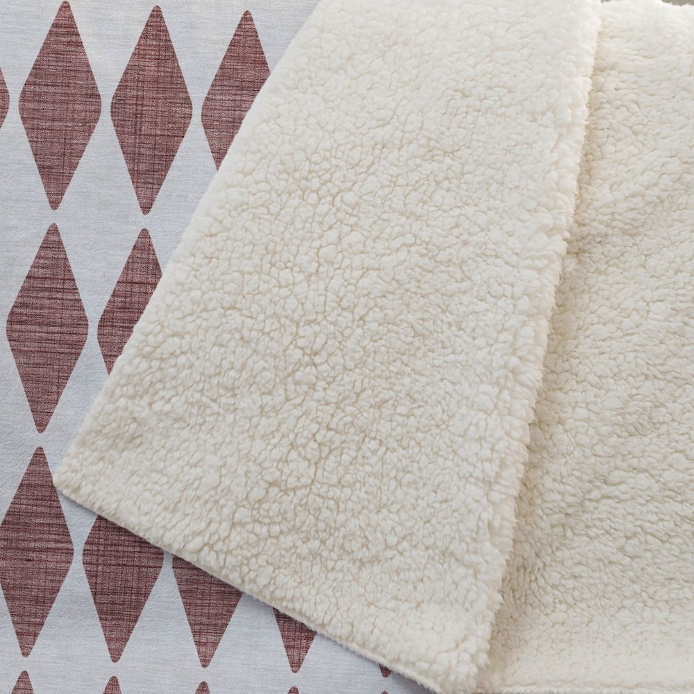 Premium Machine Washable ASB578 Burgundy 50" x 70" Sherpa Throw Blanket. Picture 2