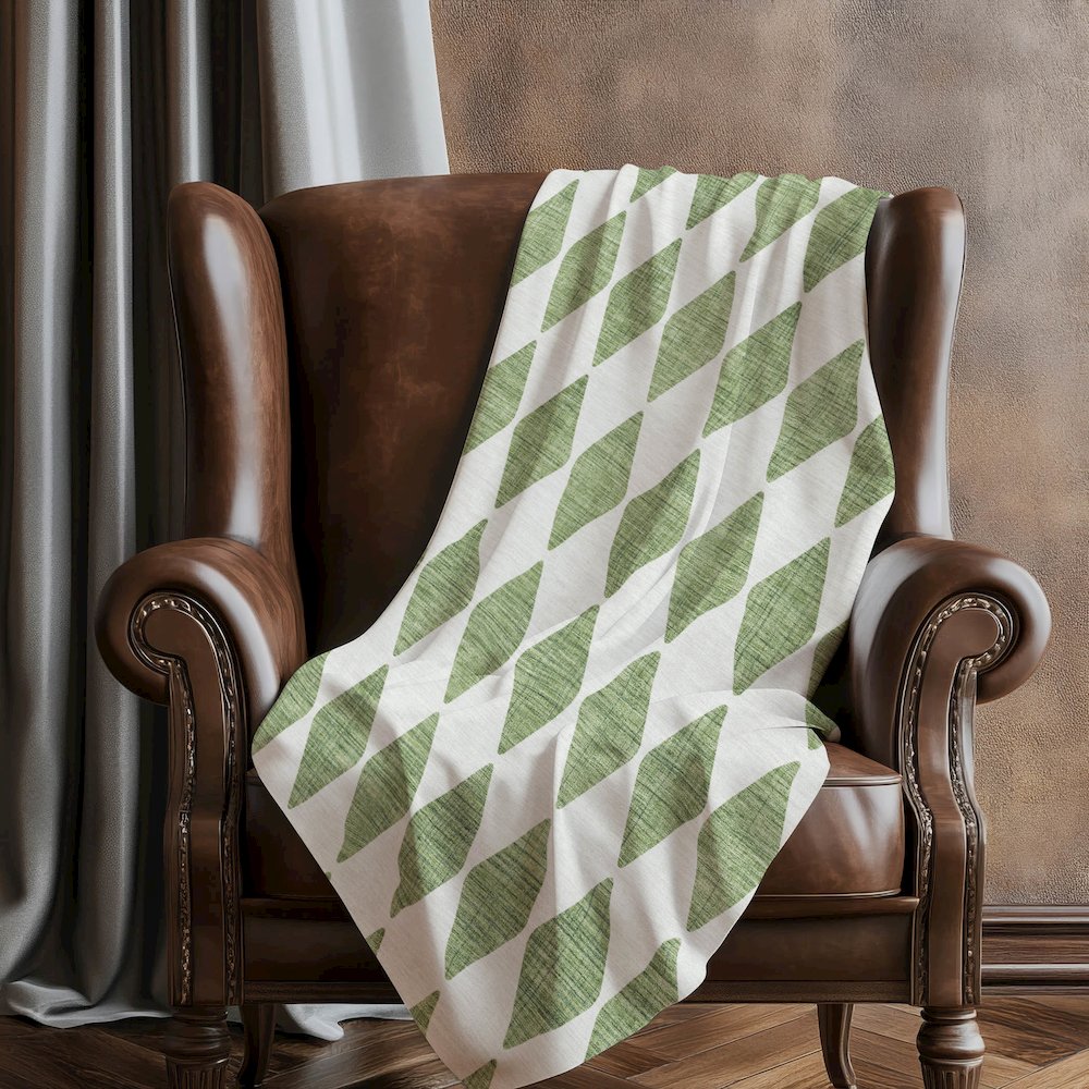 Premium Machine Washable ASB578 Green 50" x 70" Sherpa Throw Blanket. Picture 5